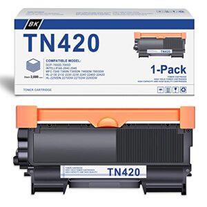 hydr (black,1-pack) compatible tn-420 toner cartridge replacement for brother tn420 dcp-7060d dcp-7065d intellifax 2840 intellifax 2940 hl-2130 hl-2132 hl-2220 printer toner cartridge