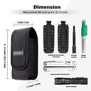 Leatherman Sheath Replacement by Perilogics. Magnetic Closure Pouch Fits Wave Plus Wingman Charge Surge Super Tool 300 Signal Free P2 P4. Fits Tool Up to 4.5 inch in Length