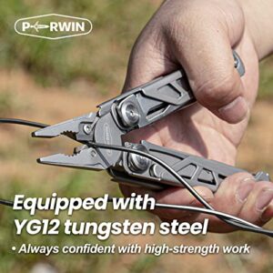 Multitool, 17-in-1 Multitools Pliers with Nylon Sheath, Professional Multi-tool for Survival, Camping and Hunting, Gifts for Men Dad Husband by PERWIN