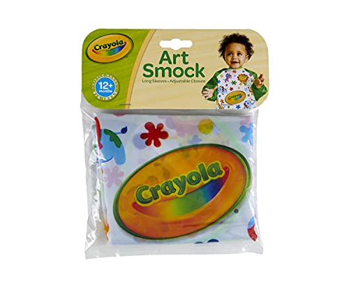 Crayola Art Smock for Toddlers, Small Waterproof Bib, Best Fit for Age 1 (12 Months), 1 x 7-1/5 x 8-1/10 In