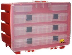 plano molding 932001 portable stow away rack organizer with cover, red