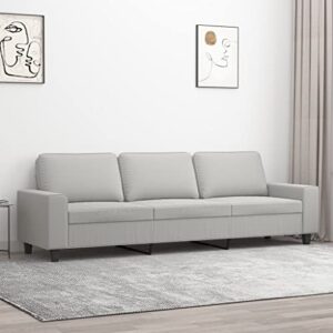 vidaxl 3-seater sofa light gray 82.7″ microfiber fabric