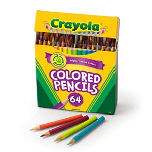 Crayola Mini Colored Pencils (Colors May Vary), Coloring Supplies for Kids, 64 Count, Gift