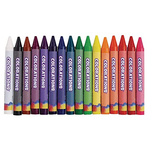 Colorations® Large Crayon Classpack, School Supplies, 16 Colors, 25 of each, Set of 400, Large size easier to hold & draw, Crayons glide easily, Non Toxic Crayons, Kids Crayons, School Supplies