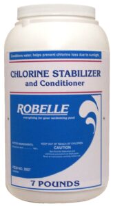 robelle 2607 chlorine stabilizer and conditioner for swimming pools, 7-pound