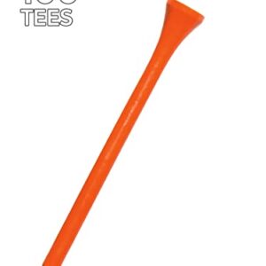 PRIDE GOLF TEE unisex adult 100 Count Bag Golf Tees, Citrus Orange, Count US