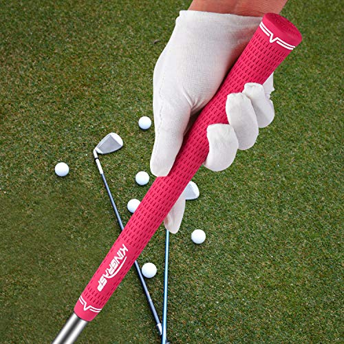 JunShun Golf Grips,Undersize/Standard/Mid Size 5 Colors for Choice, Rubber Golf Club Grips Golf Grips Kit