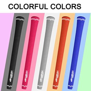 JunShun Golf Grips,Undersize/Standard/Mid Size 5 Colors for Choice, Rubber Golf Club Grips Golf Grips Kit