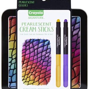 Crayola Pearlescent Cream Sticks & Case, Oil Pastel Alternative, Gift Set, 10 Count