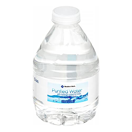 Member's Mark Purified Water 8 oz. bottle, 80 pk -Small Bottles Of Water - Mini Water Bottles - 8 oz Bottled Water - Bulk Small Water Bottles PACK OF 4 (TOTAL 320 BOTTLES)