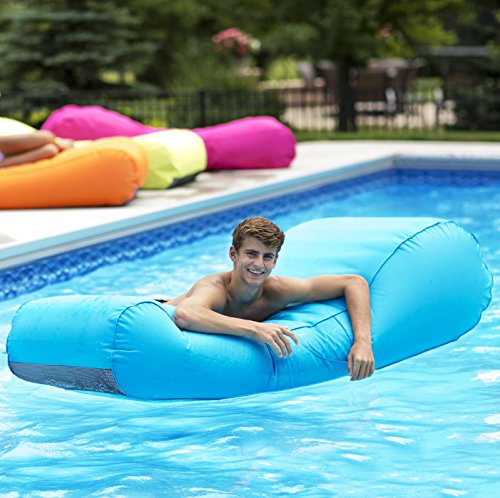 Ocean Blue Water Products Capri Floating Inflatable Pool Lounge Chair, Turquoise , 72 x 31 x 24
