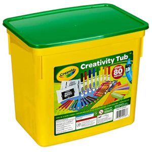 Crayola Creativity Tub, Arts and Crafts, Over 80 Tools, Crayons & Markers, Gifts for Kids