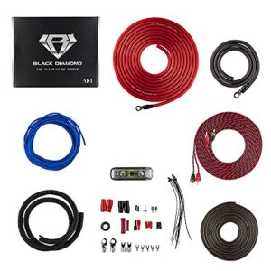 black diamond audio 4ga car amplifier install wiring kit with mini 100a anl fuse