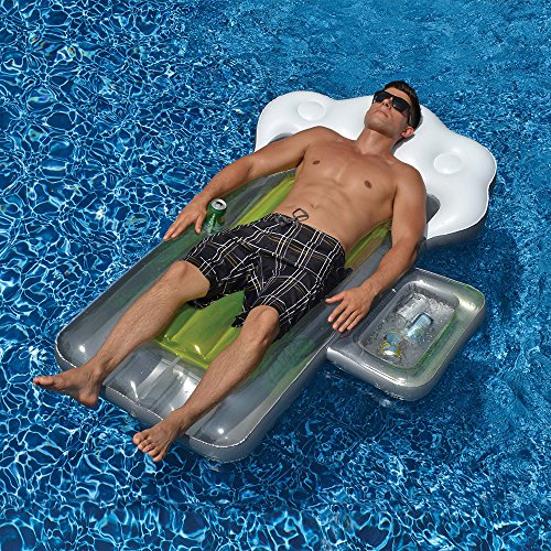 Swimline Bottle of Rose and Beer Mug Swimming Pool Floats Combo Pack