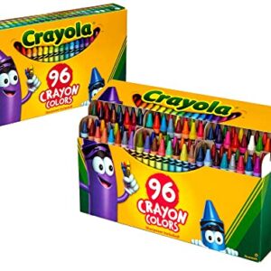 Crayola Classic Color Crayons in Flip-Top Pack with Sharpener, 96 Colors, Gift for Kids