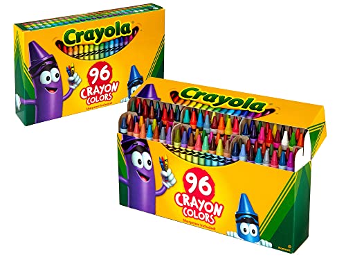 Crayola Classic Color Crayons in Flip-Top Pack with Sharpener, 96 Colors, Gift for Kids