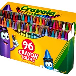 Crayola Classic Color Crayons in Flip-Top Pack with Sharpener, 96 Colors, Gift for Kids