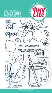 avery elle clear stamp set 4″x6″-be zesty -ae2221