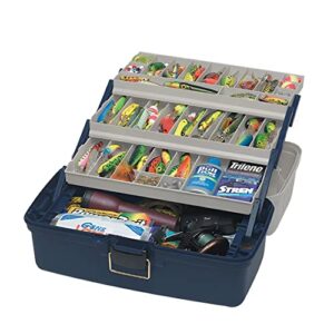 plano large 3 tray tackle box, premium tackle storage, multi, one size (613306)