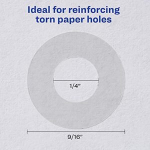 Avery Reinforcement Labels, 1/4" Diameter, Clear, 3 Packs, 600 Page Reinforcement Stickers Total (21881)