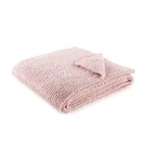 Member's Mark Luxury Premier Ribbed Collection Cozy Knit Throw 60'' 70'' (Pale Mauve, 60'' x 70'')