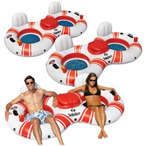 Swimline Superchill Tube Duo Swimming Pool Float, 3-Pack