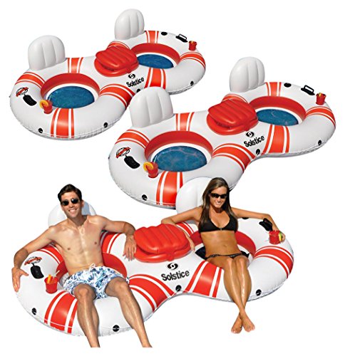 Swimline Superchill Tube Duo Swimming Pool Float, 3-Pack