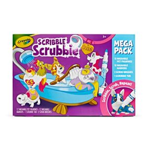 crayola scribble scrubbie pets mega set 2.0, coloring toy, kids gifts for girls & boys, age 3, 4, 5, 6