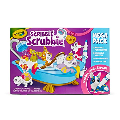 Crayola Scribble Scrubbie Pets Mega Set 2.0, Coloring Toy, Kids Gifts for Girls & Boys, Age 3, 4, 5, 6