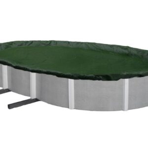 Blue Wave BWC836 Silver 12-Year 21-ft x 41-ft Oval Above Ground Pool Winter Cover,Forest Green