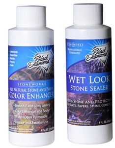 product image black diamond stoneworks wet look natural stone sealer trial size and color enhancer sealer for all-natural stone and pavers.trial size
