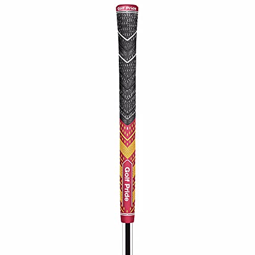 Golf Pride MCC Plus 4 Teams Golf Grips - Std, Dark Red/Yellow