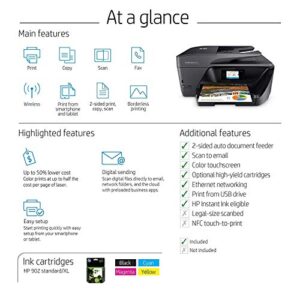 HP OfficeJet Pro 6978 All-in-One Wireless Printer with Mobile Printing, HP Instant Ink & Amazon Dash Replenishment Ready (T0F29A) (Renewed)