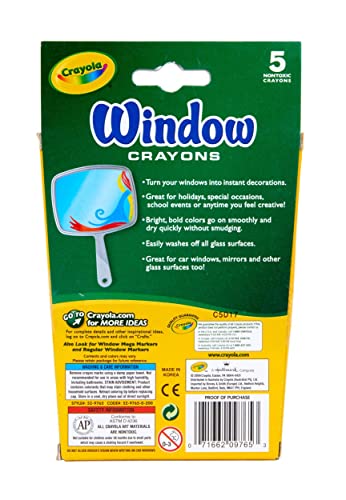 Crayola Washable Window Crayons - 5-count