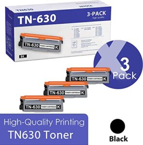 hiyota tn 630 tn630 black toner cartridge 3-pack compatible replacement for brother tn630 hl- l2305w l2315dw l2320d mfc-l2685dw l2700dw l2705dw l2707dw dcp-l2520dw l2540dw series printer