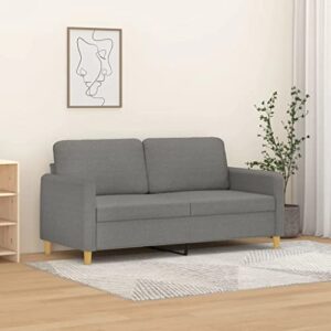 vidaXL Sofa Chair Home Indoor Living Room Single Relax Club Seating Upholstered Leisure Sofa Comfort Tub Armchair Furniture Dark Gray Fabric