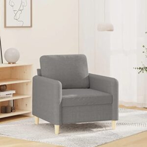 vidaXL Sofa Chair Home Indoor Living Room Single Relax Club Seating Upholstered Leisure Sofa Comfort Tub Armchair Furniture Dark Gray Fabric