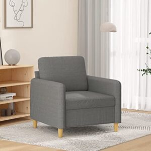 vidaXL Sofa Chair Home Indoor Living Room Single Relax Club Seating Upholstered Leisure Sofa Comfort Tub Armchair Furniture Dark Gray Fabric