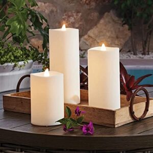 member’s mark 3-pack outdoor flameless candle, ivory