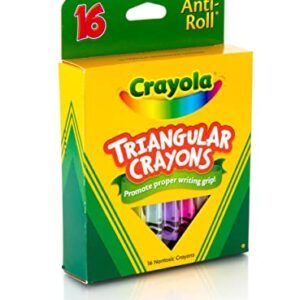 Crayola Triangular Crayons, Toddler Crayons, Coloring Gift for Kids