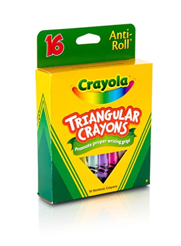 Crayola Triangular Crayons, Toddler Crayons, Coloring Gift for Kids