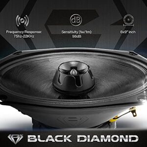 BLACK DIAMOND DIA-XT69 6 x 9 Inches Car Audio Mid-Range Loudspeaker with Built-in Bullet Tweeter 4-Ohm 550 Watts (1 Speaker)