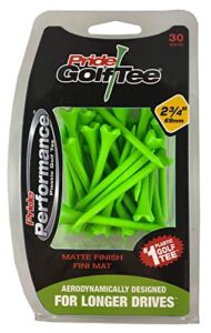 pride performance 2-3/4″ matte finish golf tees, green 30 count