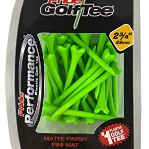 Pride Performance 2-3/4" Matte Finish Golf Tees, Green 30 count