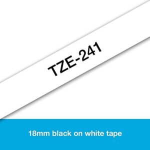 Brother TZe-241 3/4in Labeling Tape (26.2ft, Black on White)