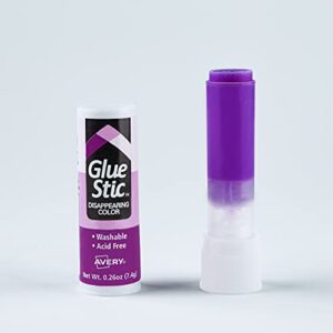 Avery Glue Stick Value Pack Disappearing Color, Washable, Nontoxic, 0.26 oz. Permanent Glue Stic, 144pk (00200)