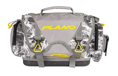 Plano B-Series 3600 Mossy Oak Manta Tackle Bag, Manta Camo with Yellow Accents, Includes 4 StowAway Utility Boxes, Soft Fishing Tackle Storage for Offshore & Onshore