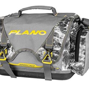 Plano B-Series 3600 Mossy Oak Manta Tackle Bag, Manta Camo with Yellow Accents, Includes 4 StowAway Utility Boxes, Soft Fishing Tackle Storage for Offshore & Onshore