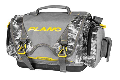 Plano B-Series 3600 Mossy Oak Manta Tackle Bag, Manta Camo with Yellow Accents, Includes 4 StowAway Utility Boxes, Soft Fishing Tackle Storage for Offshore & Onshore