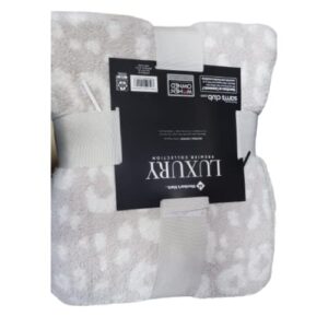 Member's Mark Luxury Premier Collection Cozy Knit Animal Print Throw (60" x 70", Chelsea Leopard Cream/Stone)